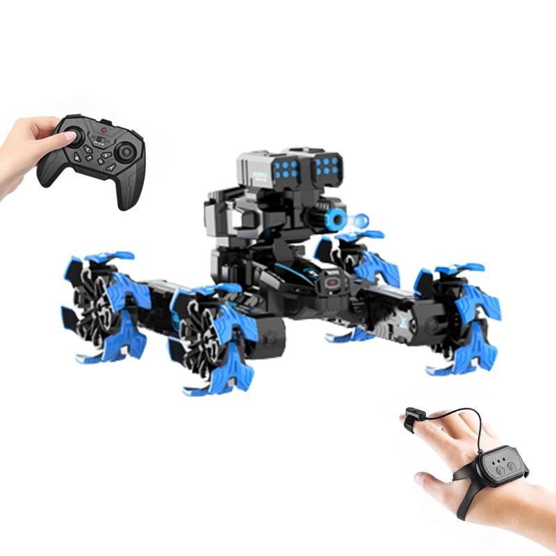 V562-A400698300ADE-202508280840-00 Remote Control Water Bomb Car - Dual Control Four-wheel Battle Blooming Tire Spray - Blue - Image 1