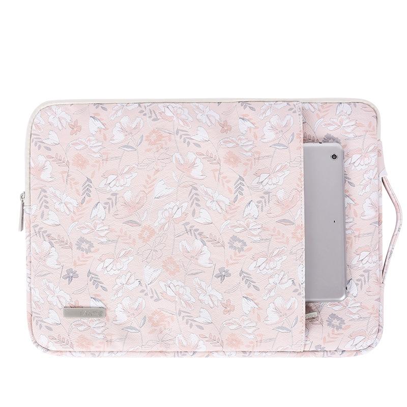 V562-A4031243060DBT-202508272130-00 14 Inch Light Pink Laptop Sleeve with Telescoping Handle - Image 1
