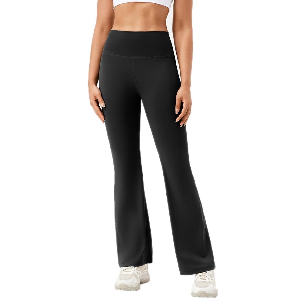 V562-A5021705060DBT-202508290431-00 High Waisted Elastic Yoga Flared Pants Size L - Black - Xxl - Image 1