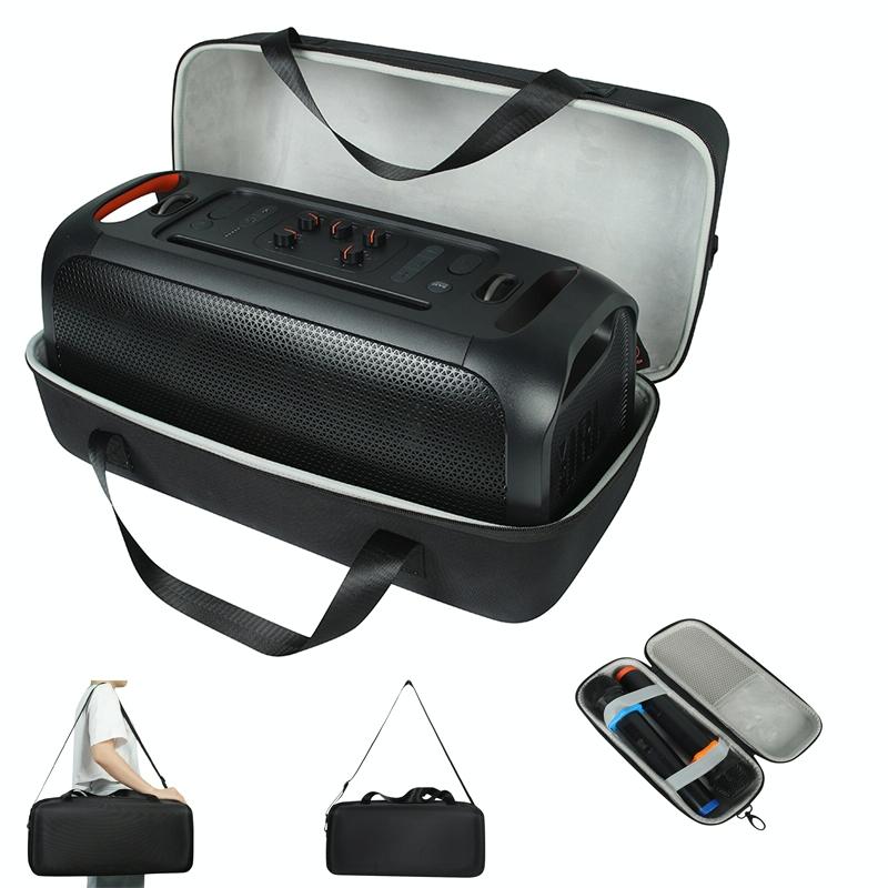 V562-B100059100AYS-202508280840-00 Jbl Partybox On-the-go Hard Eva Storage Bag with Microphone Bag - Shockproof - Black + Grey - Image 1