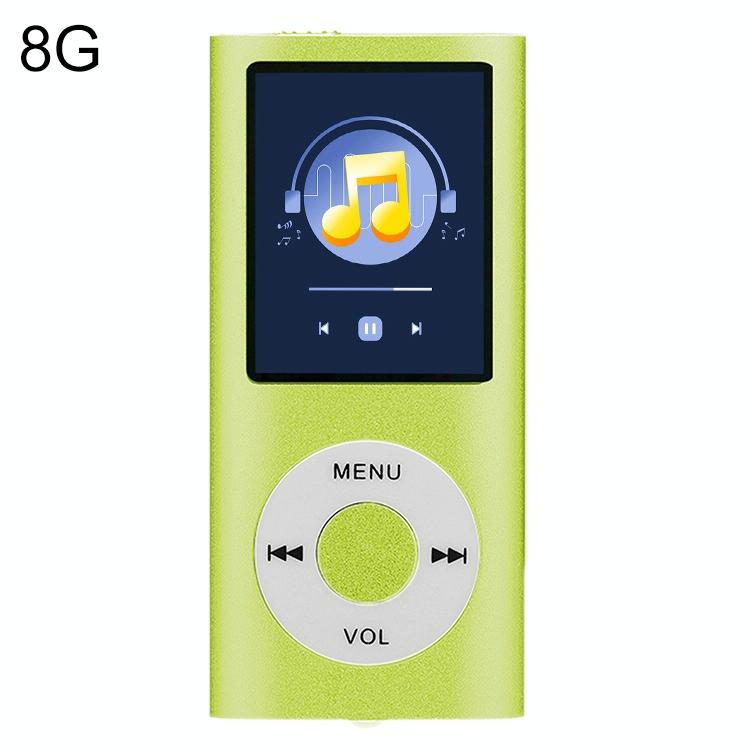 V562-B100390500ADE-202508291220-00 1.8 Inch Metal Mp4 Player + 16G Tf Card + Earphone + Cable - Green - With 8G Tf Card+Earphone+Cable - Image 1