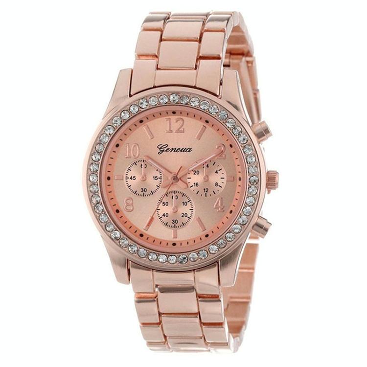 V562-B100533270DBT-202508281116-00 Stainless Steel Diamond Women Belt Watch - Alloy - Rose Gold With Diamond - Image 1