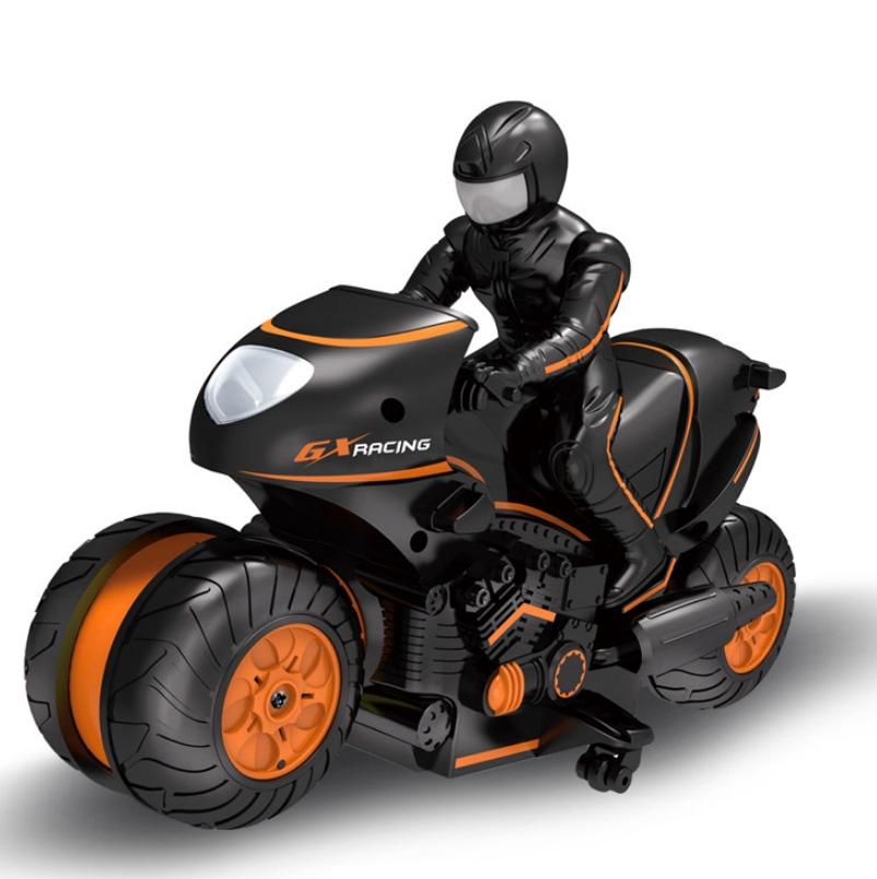 V562-B1019691650DBT-202508281115-00 High-speed 2.4g Rc Motorcycle for Drifting and Off-road Riding - Black Orange - Image 1