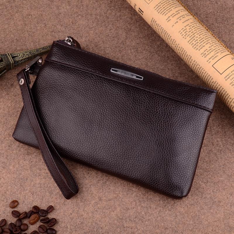 V562-B1031483060DBT-202508281536-00 Large Capacity Casual Clutch Wallet with Zipper Closure - Brown - Image 1