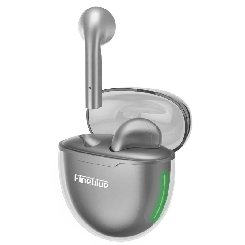 V562-B103818200ADE-202508281035-00 Transparent Jelly Charging Case for F-22pro Tws Bluetooth Earphones - Grey - Image 1