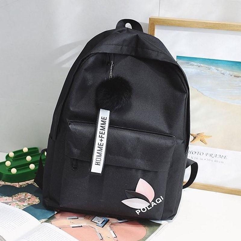 V562-B1074604060DBT-202508280925-00 Student Canvas Backpack - Black - Image 1