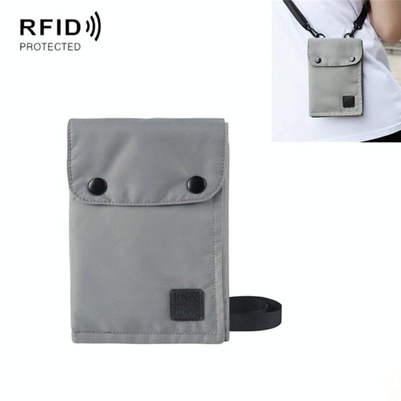 V562-B1079420450DBT-202508280540-00 Waterproof Neck Bag for Passport and Phone - Rfid Protected - Gray - Image 1