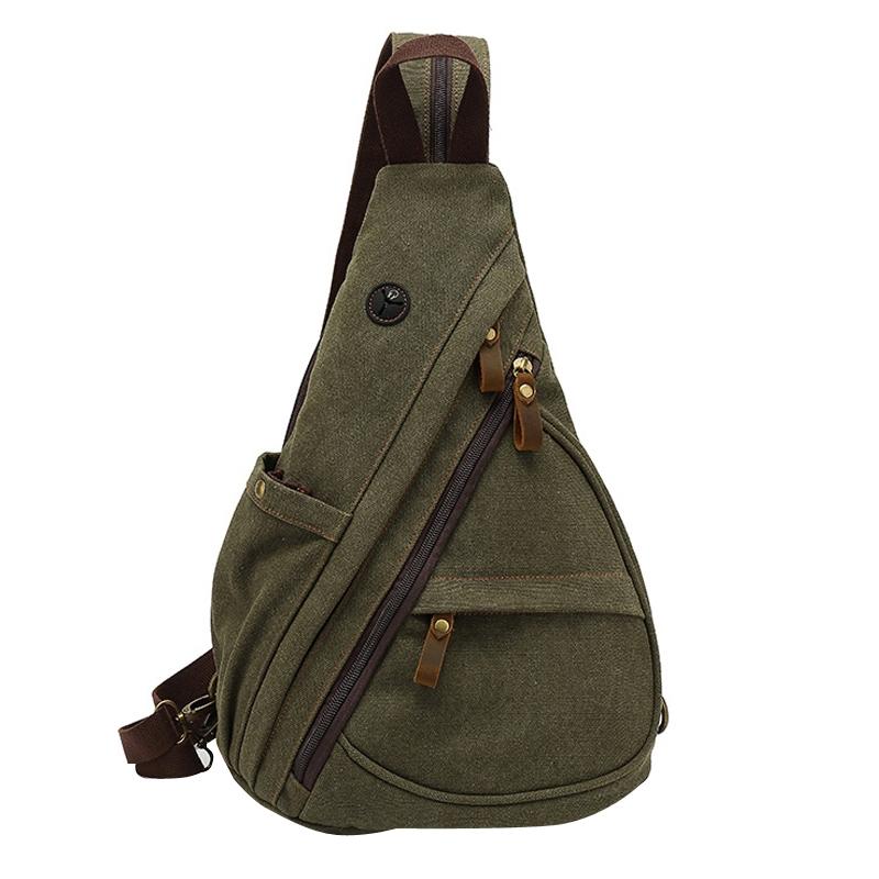 V562-B1084832060DBT-202508291140-00 Spacious Canvas Chest Bag For Men - Coffee - Image 1
