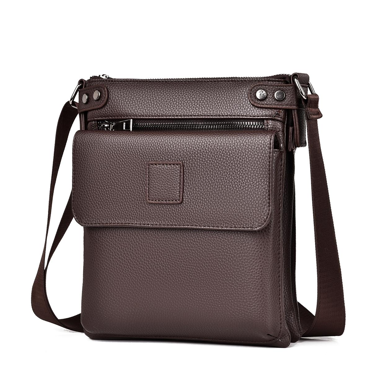 V562-B108549500ADE-202508290054-00 Men Casual Crossbody Shoulder Bag Durable Single Strap Design - Brown - Image 1