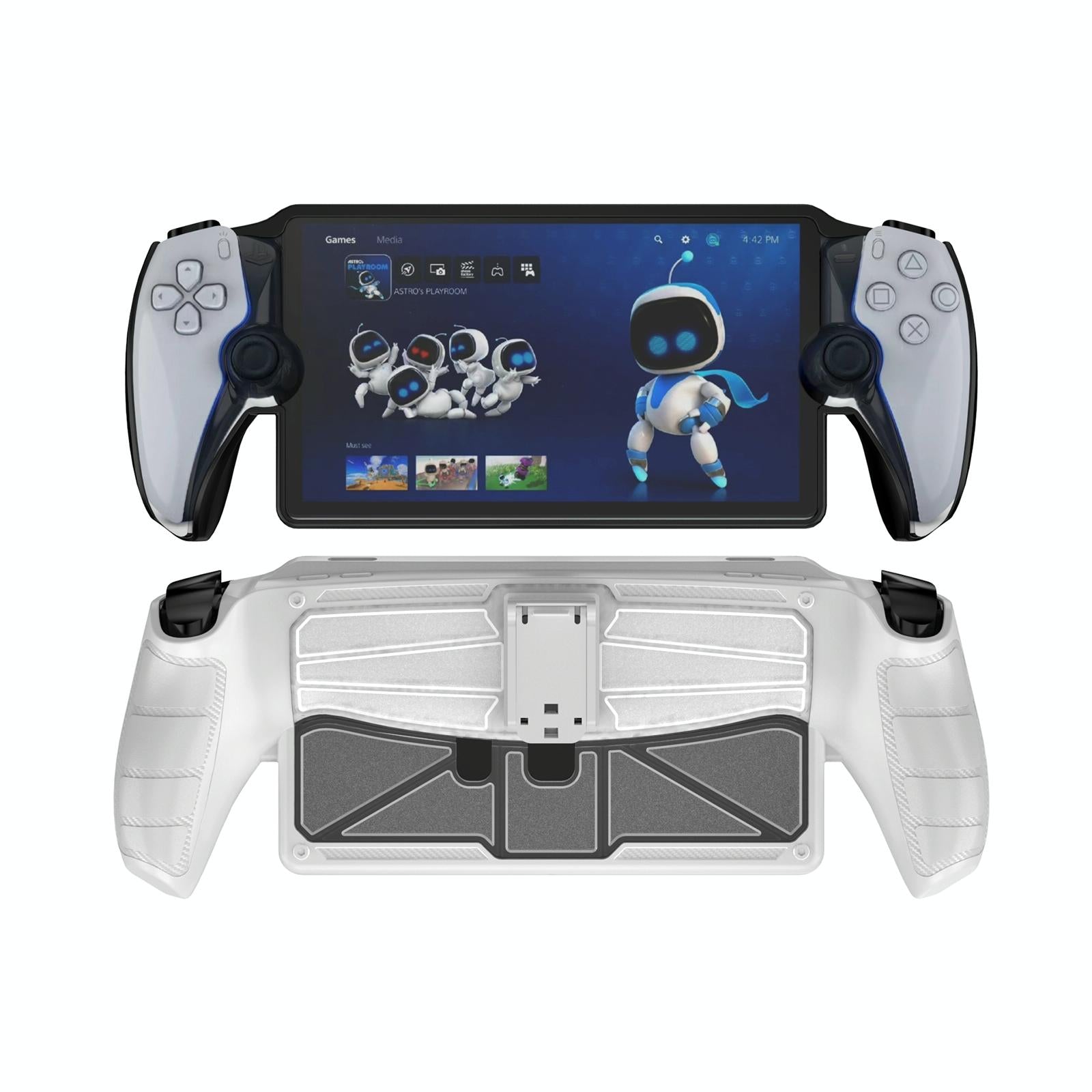 V562-B108801600ADE-202508280936-00 Protective Case with Holder for Sony Playstation Portal Console - White - Image 1