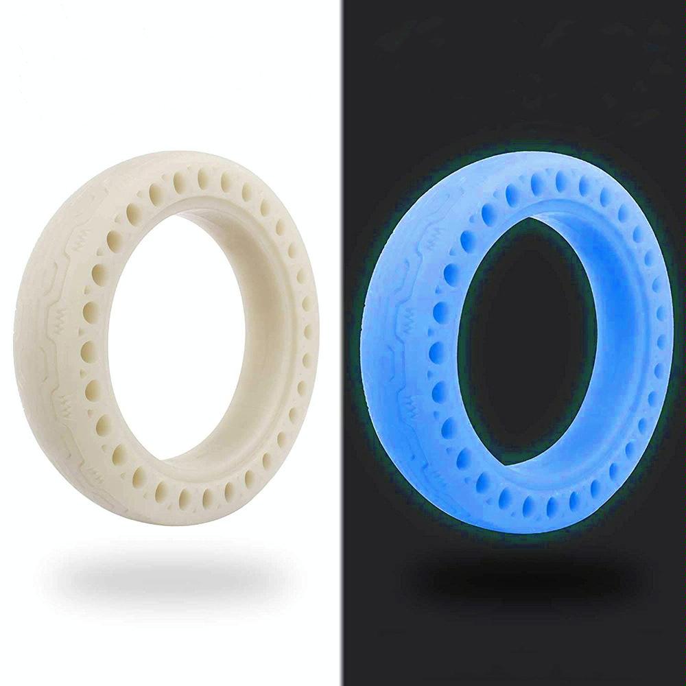 V562-B1094596240DBT-202508281116-00 8.5 Inch Shock-absorbing Honeycomb Solid Tire for Xiaomi Mijia M365 - Fluorescent Pattern - Fluorescent Blue - Image 1