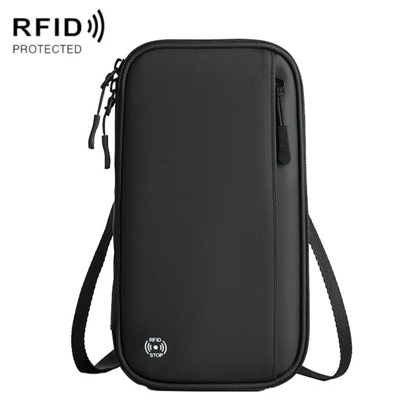 V562-B1095534060DBT-202508281211-00 Rfid-protected Waterproof Neck Passport Holder - Black - Image 1