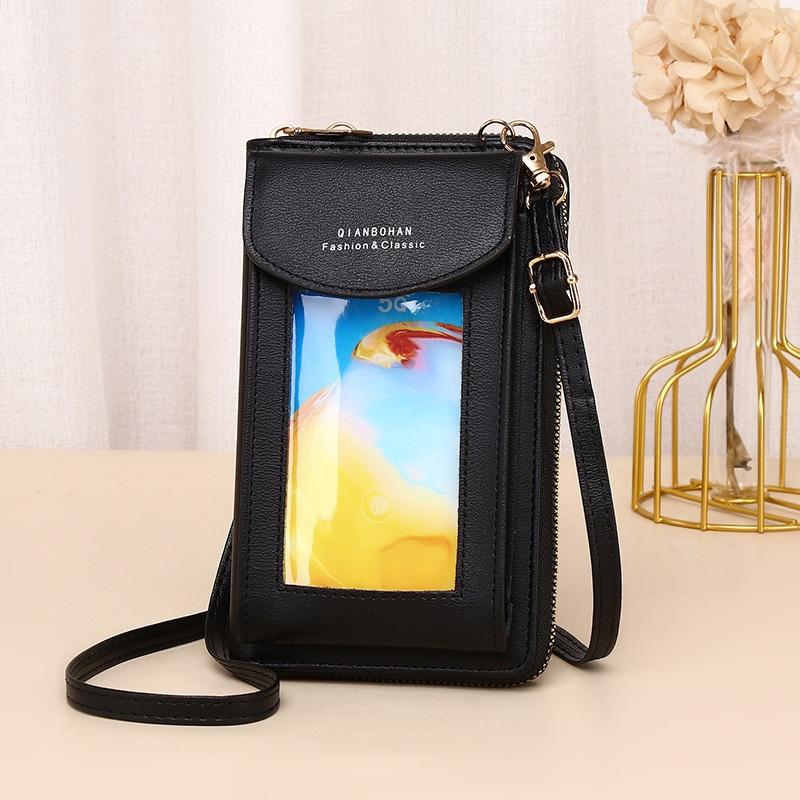 V562-B1096501060DBT-202508291215-00 Women Touch Screen Shoulder Bag For Mobile Phones - Black - Image 1