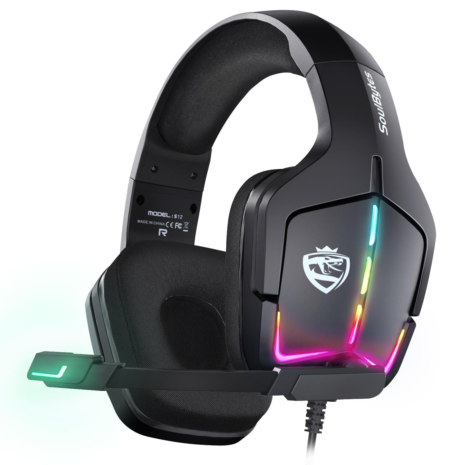 V562-B2795CP-202508280022-00 Adjustable Rgb Gaming Headset With Mic Black - Image 1