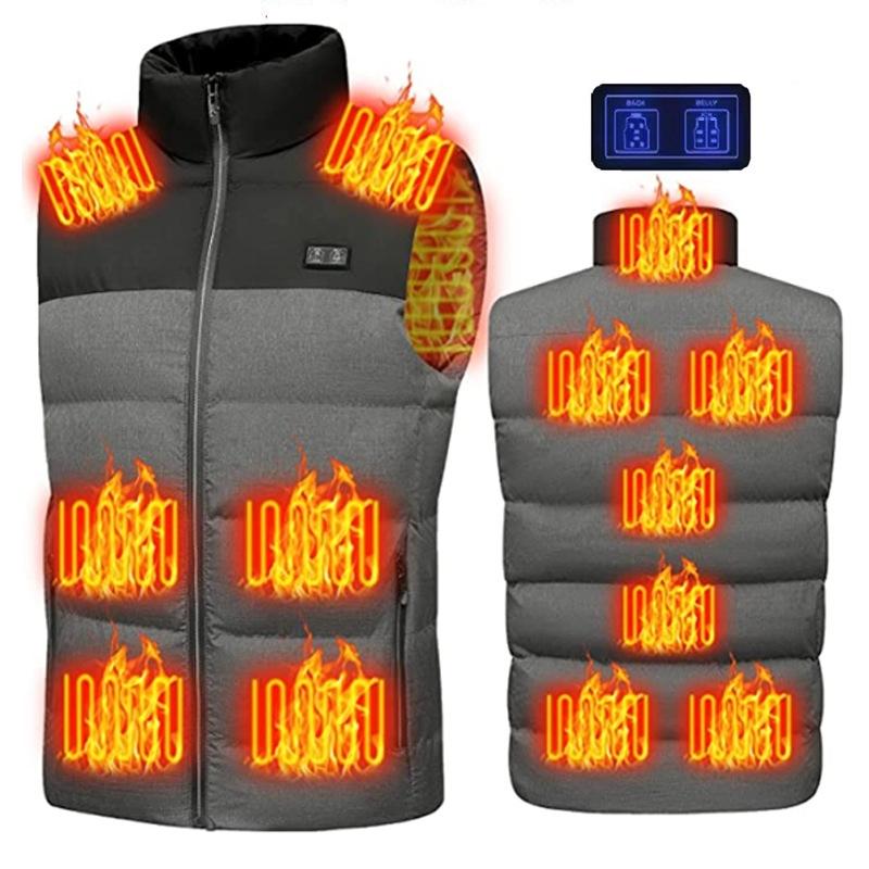 V562-B6067235060DBT-202508291241-00 Winter Smart Dual-Control 13-Zone Charging Heating Vest - Grey - Xxxl - Image 1