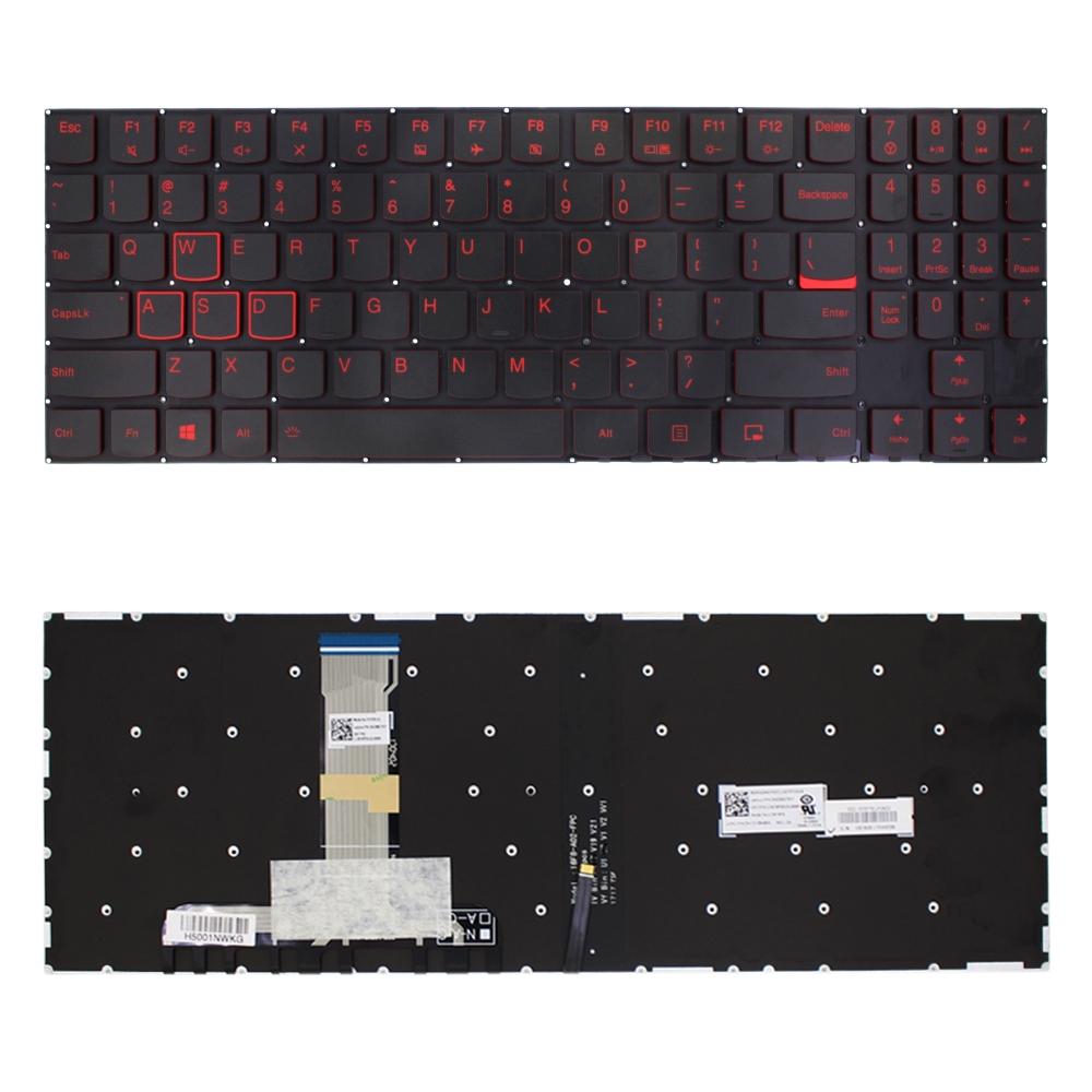 V562-B6310BK-202508271721-00 Backlit us Keyboard for Lenovo Legion Y520 / Y720 / R720 - Black - Image 1