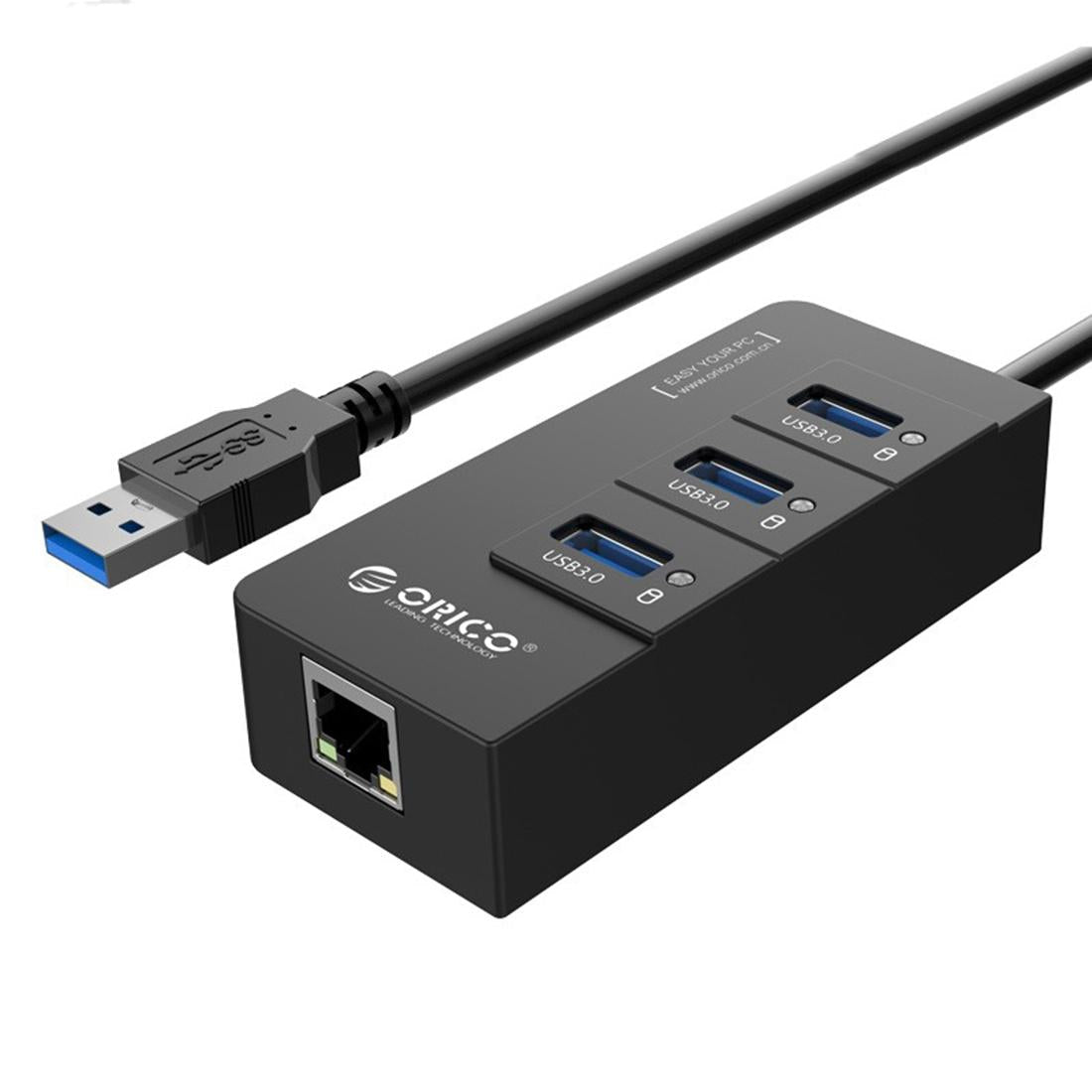 V562-B9103CP-202508280410-00 3-Port Usb3.0 Hub With Gigabit Ethernet Black - Image 1