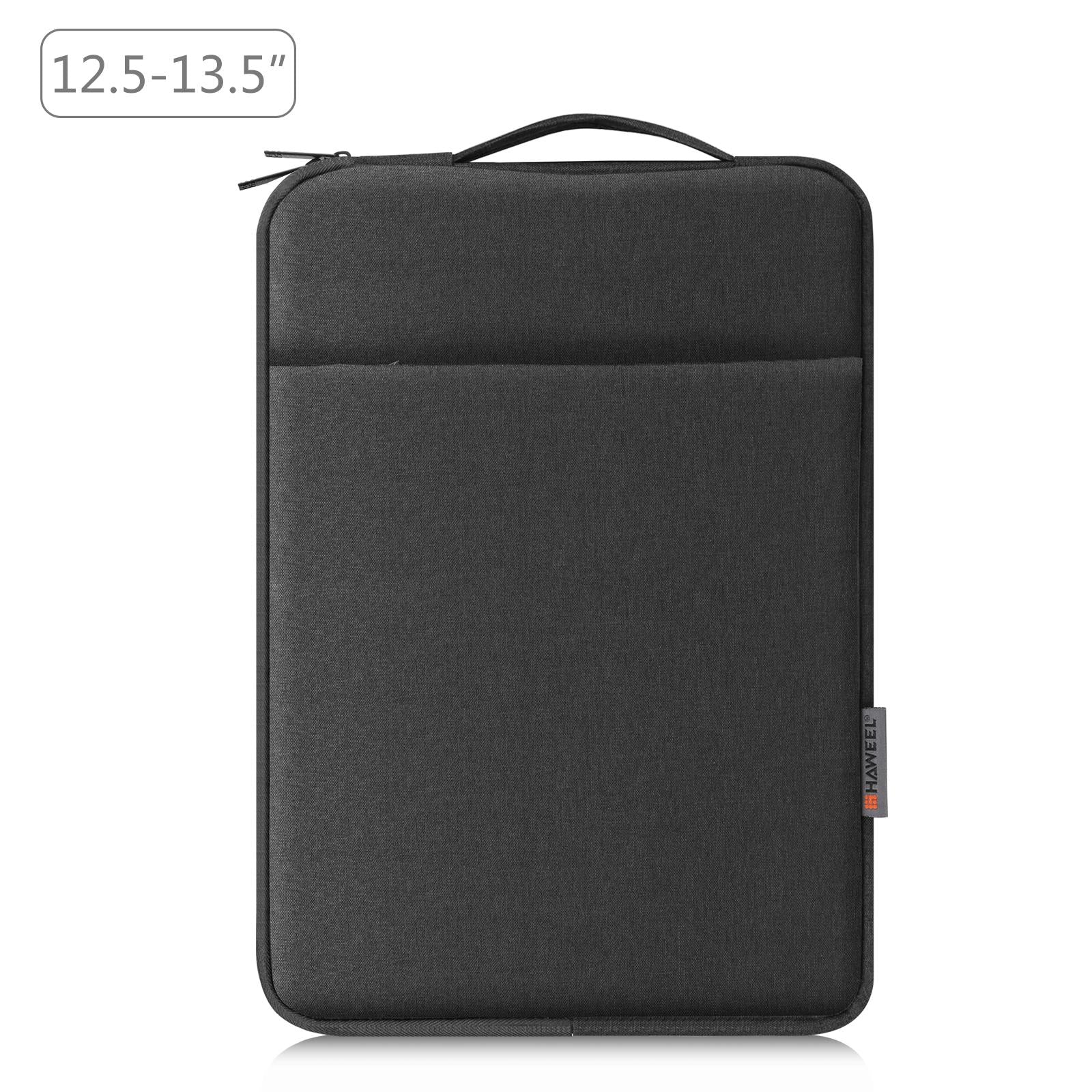 V562-B9107LWH-202508290831-00 12.5-13.5 Inch Laptop Sleeve Briefcase with Zipper and Handle - Black - Image 1