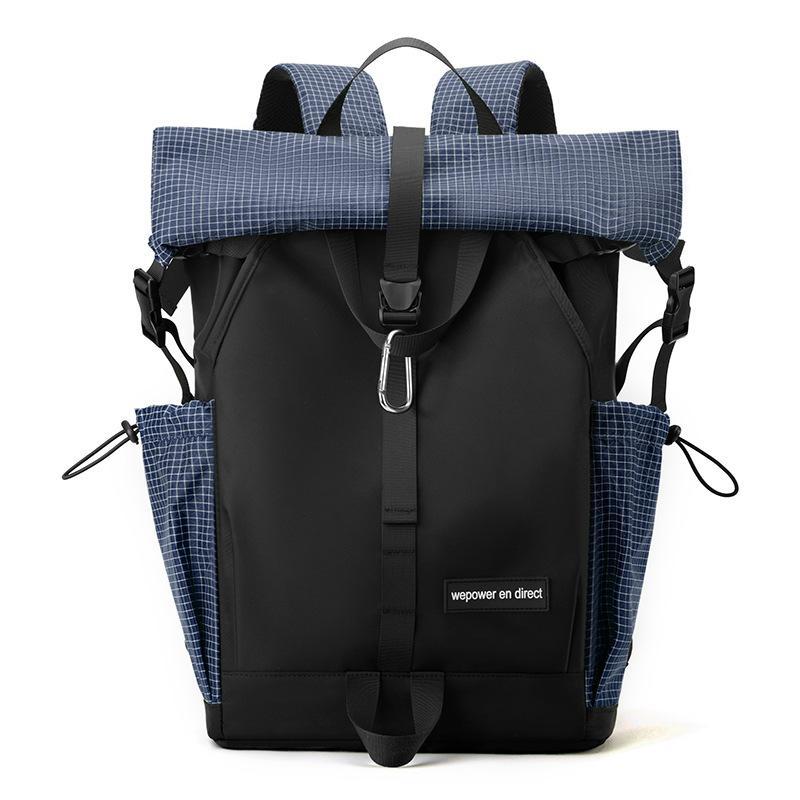 V562-C1000175060DBT-202508291141-00 Large Capacity Contrast Backpack For Commuting - Deep Blue - Image 1