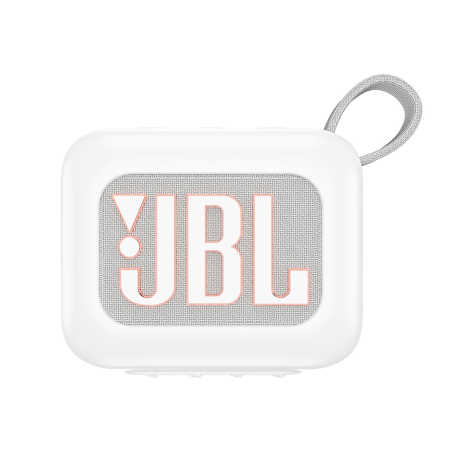 V562-C101583600ADE-202508280415-00 Silicone Protective Case for Jbl Go 4 Bluetooth Speaker - White - Image 1