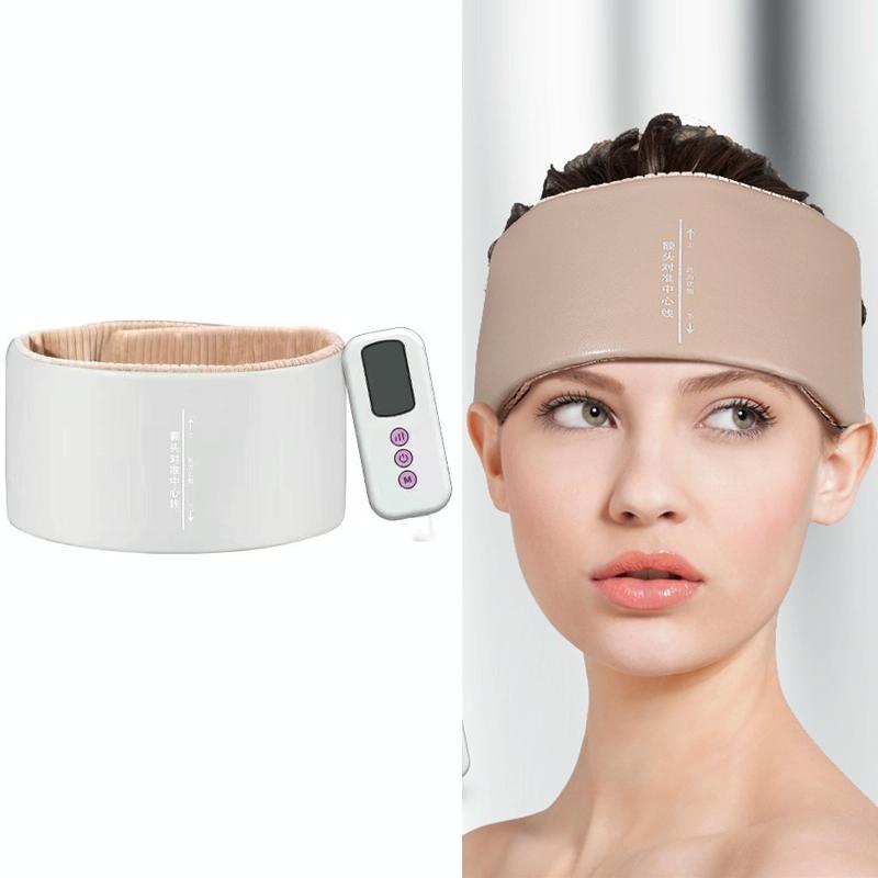 V562-C1023823060DBT-202508292025-00 Hot Compress Head Massager For Headache Relief - Light Grey - Image 1