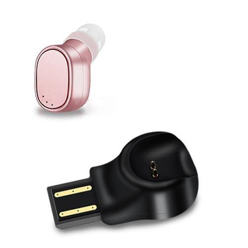 V562-C1023952010DBT-202508280741-00 Portable Magnetic Bluetooth Earbud for Iphone - Lesiri X12 - Rose Gold - Image 1