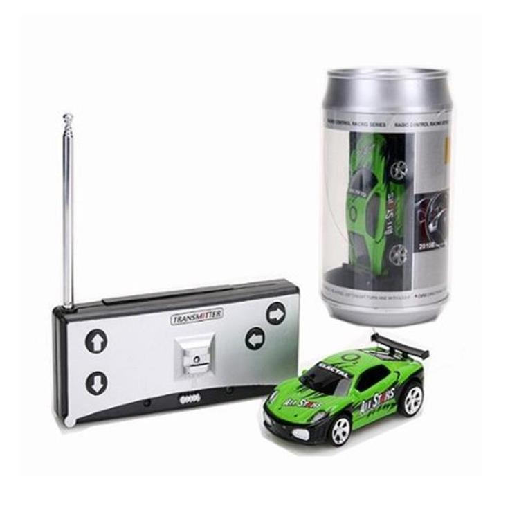 V562-C102635070DBT-202508281841-00 Mini Rc Car with Remote Control - Coke can Design - Green - Image 1