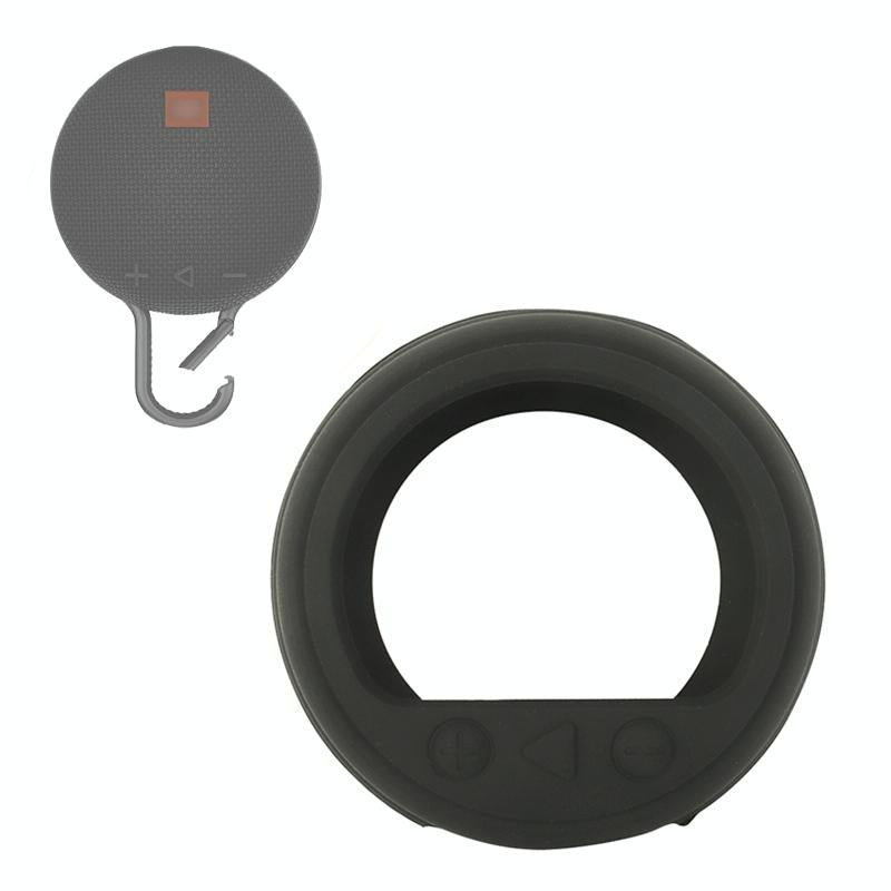 V562-C1029413850DBT-202508282035-00 Soft Silicone Protective Cover for Jbl Clip 3 Bluetooth Speaker - Black - Image 1
