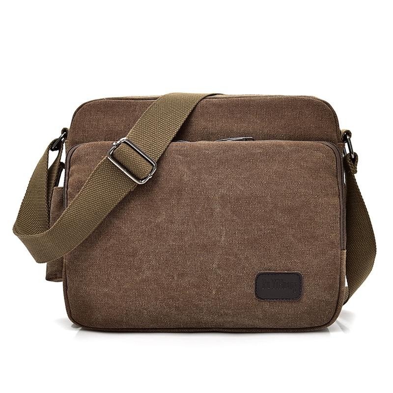 V562-C1043142060DBT-202508291120-00 Men Vintage Canvas Single Shoulder Bag - Brown - Image 1