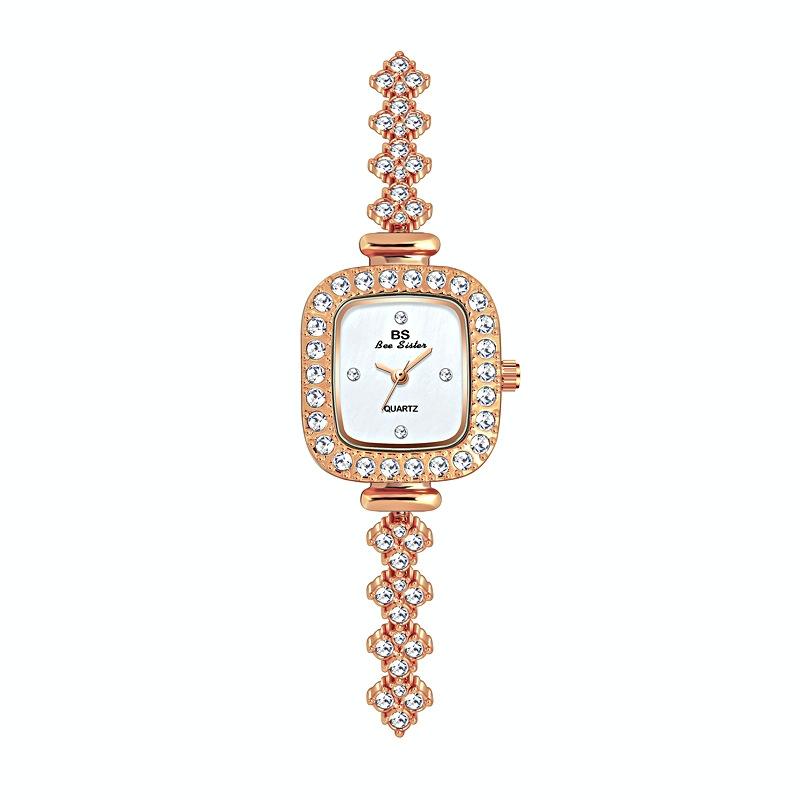 V562-C1054232060DBT-202508280912-00 Diamond Bracelet Watch for Women - Elegant and Timeless - Rose Gold - Image 1