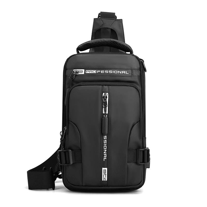 V562-C1059013060DBT-202508282236-00 Men Chest Bag Shoulder Messenger Bag - Black - Image 1