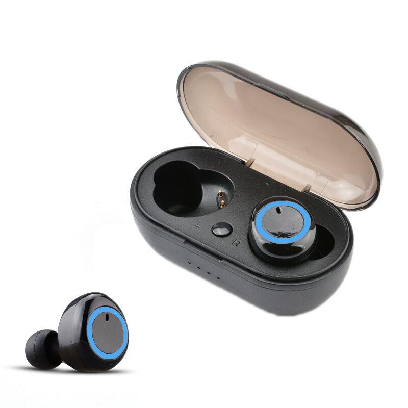 V562-C106889450DBT-202508271331-00 Wireless Tws Bluetooth Headphones with Touch Control - Black / Blue - Image 1