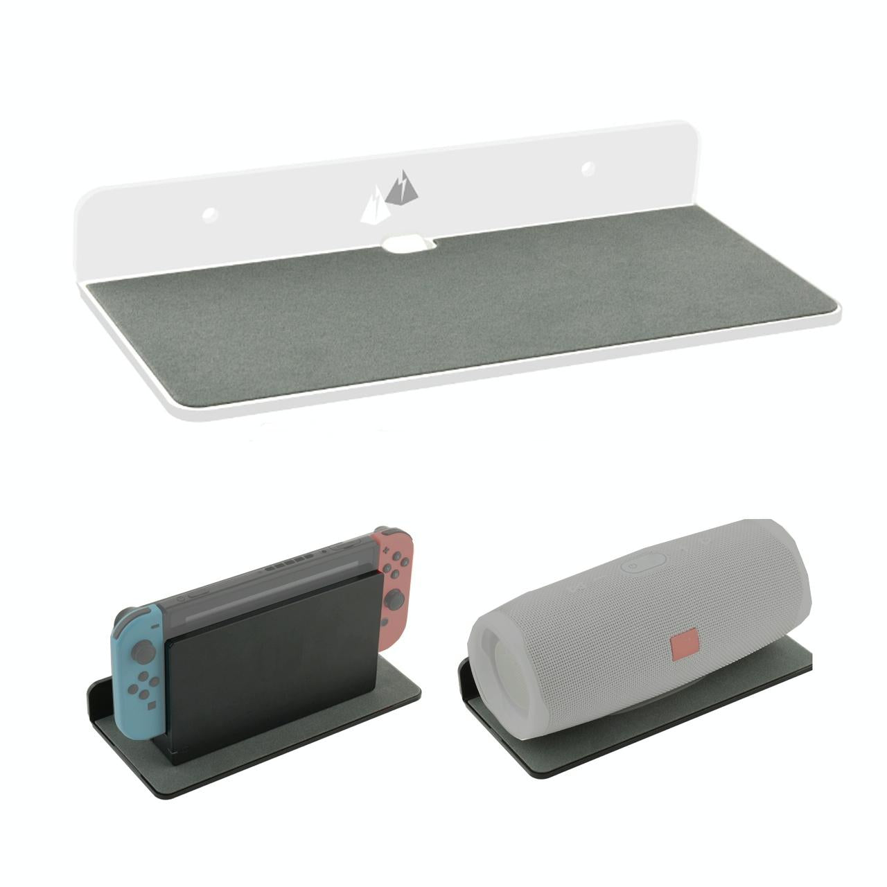 V562-C1078061060DBT-202508280645-00 Bluetooth Speaker Wall Storage Bracket - Home Living Room Organizer - Transparent - Image 1