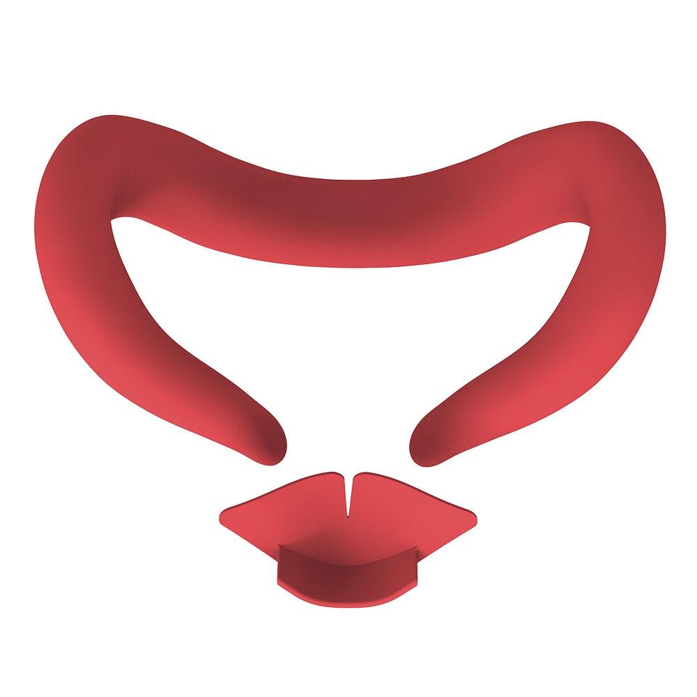 V562-C1087214060DBT-202508281015-00 Silicone Face Cover with Nose Pad for Meta Quest 3 - Eye Mask - Red - Image 1