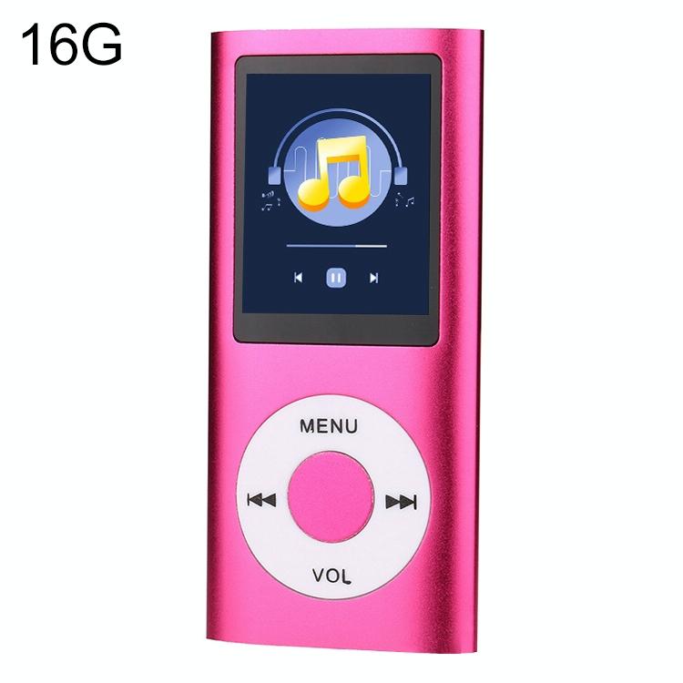 V562-C200390500ADE-202508291211-00 1.8 Inch Metal Mp4 Player + 16G Tf Card + Earphone + Cable - Rose Red - With 16G Tf Card+Earphone+Cable - Image 1