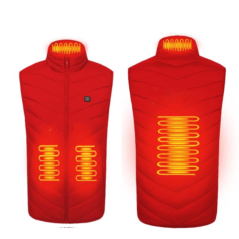 V562-C7019155060DBT-202508291321-00 4 Area Single Control Usb Electric Heating Undershirt Intelligent Warm Vest - Red - Xxxxl - Image 1