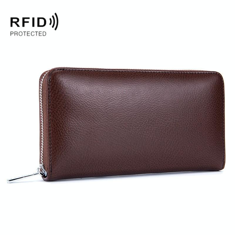 V562-C8120BCC-202508290041-00 Leather Rfid Card Holder Wallet - Blocking - Coffee - Image 1