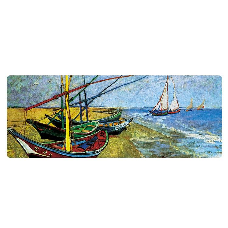 V562-D0177022060DBT-202508291504-00 Large Desk Mouse Pad For Oil Painting - Seaside Boat - Image 1