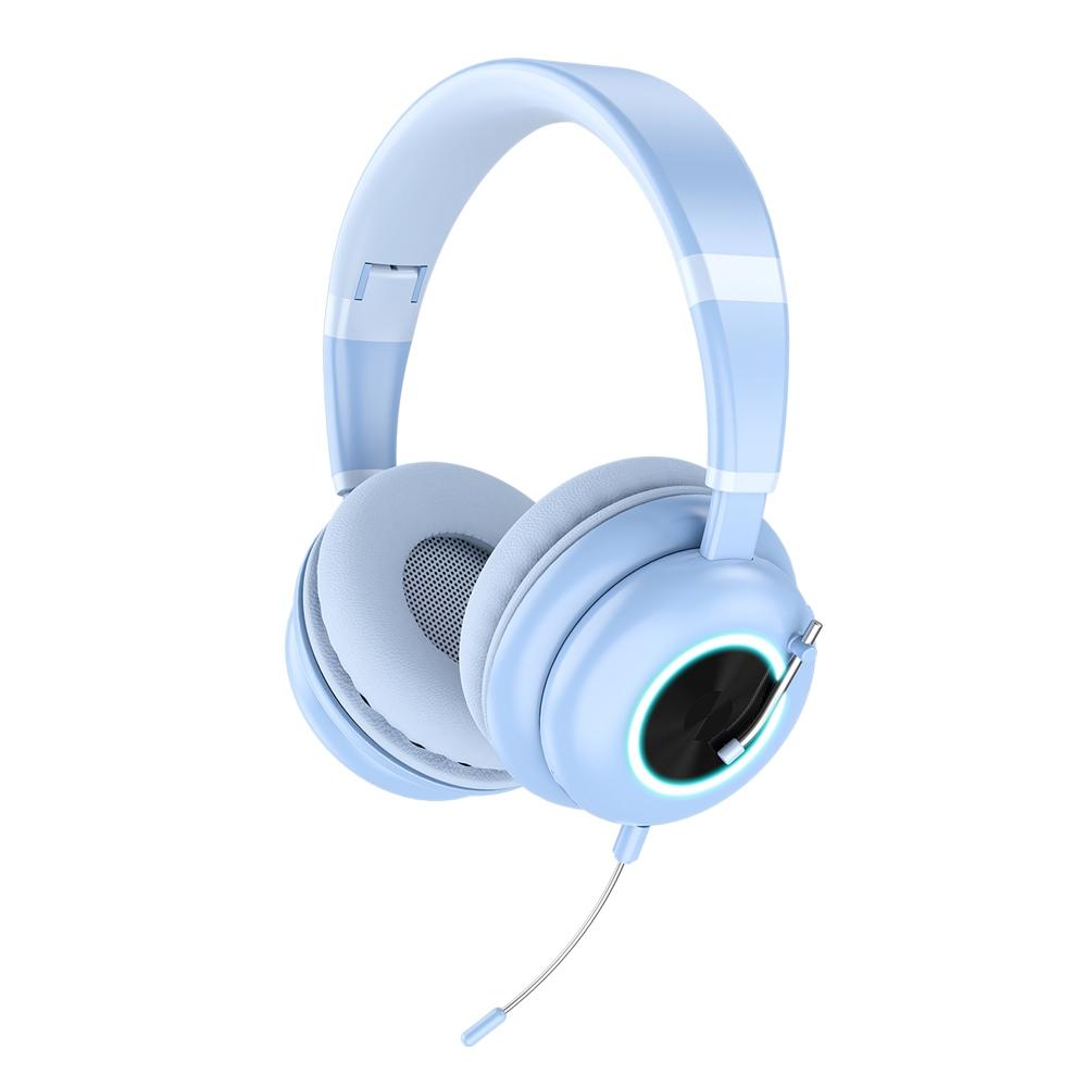 V562-D101472500ADE-202508292241-00 Foldable Wireless Headset With Mic Ke-29 - Blue - Image 1