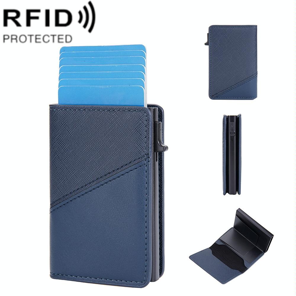 V562-D1041683060DBT-202508281853-00 Anti-theft Rfid Leather Wallet - Secure Design - Blue - Image 1