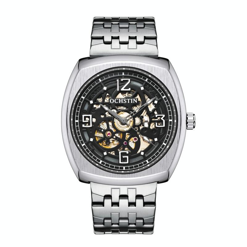 V562-D105289300ADE-202508290104-00 Masterpiece Mechanical Men Watch with Steel Band - Silver Black - Image 1