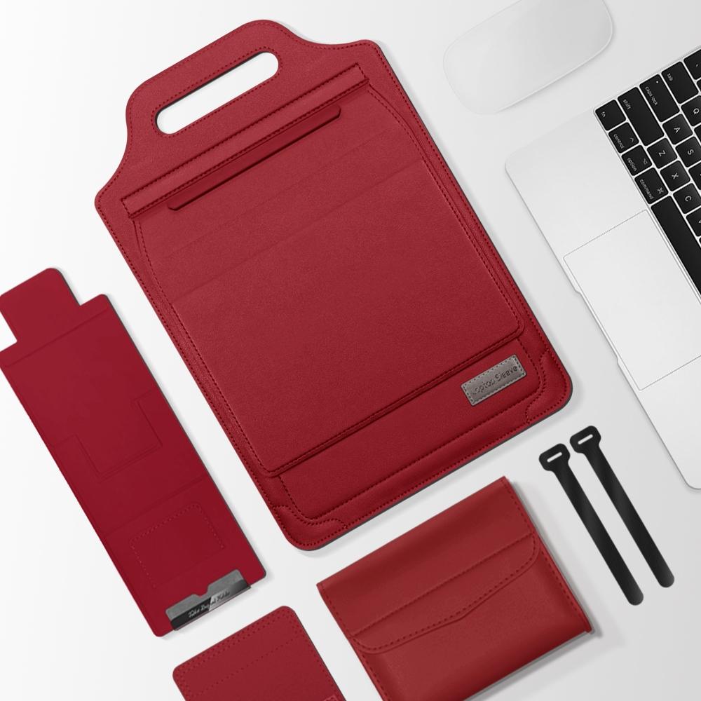 V562-D105767200ADE-202508290431-00 Versatile Laptop Bag with Mouse Pad Stand - Red - Image 1