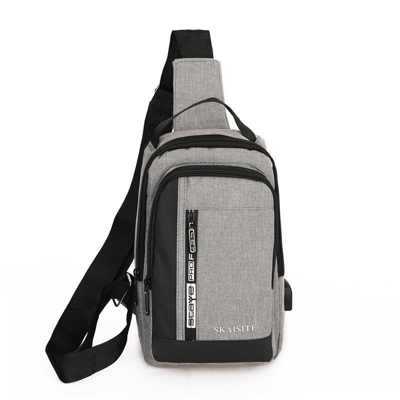 V562-D1066812750DBT-202508282215-00 Men Crossbody Bag For Outdoor Sports Leisure - 2-Grey - Image 1
