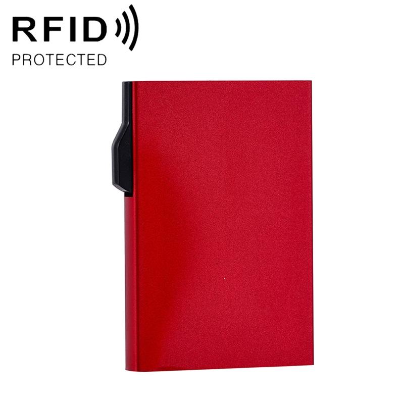 V562-D109915600ADE-202508281846-00 Aluminum Rfid Blocking Card Holder - Compact Design - Red - Image 1