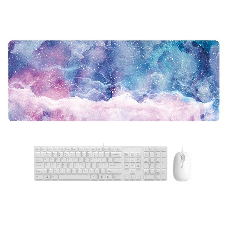 V562-D1167322750DBT-202508291325-00 Sturdy Marbled Rubber Mouse Pad - Cool Starry Sky Marble - Image 1