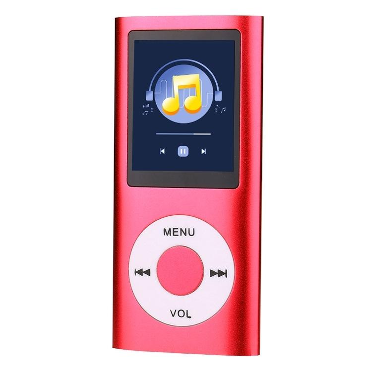 V562-D300390500ADE-202508291221-00 1.8 Inch Metal Mp4 Player + 16G Tf Card + Earphone + Cable - Red - With Earphone+Cable - Image 1