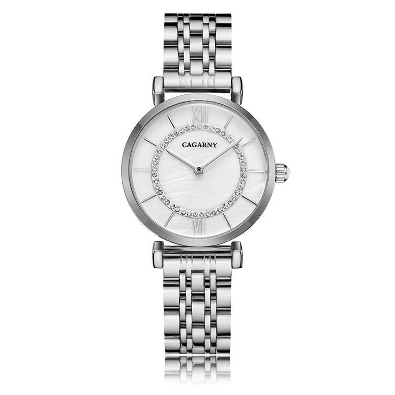 V562-D9230AW-202508290808-00 Waterproof Silver Steel Quartz Watch - Fashion Life - Wa0329D - Image 1
