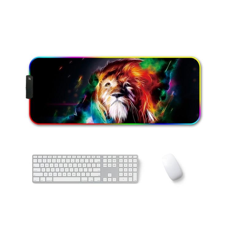 V562-E0118412750DBT-202508291510-00 Rgb Non Slip Mouse Pad With Thermal Transfer - Colourful Lion - Image 1