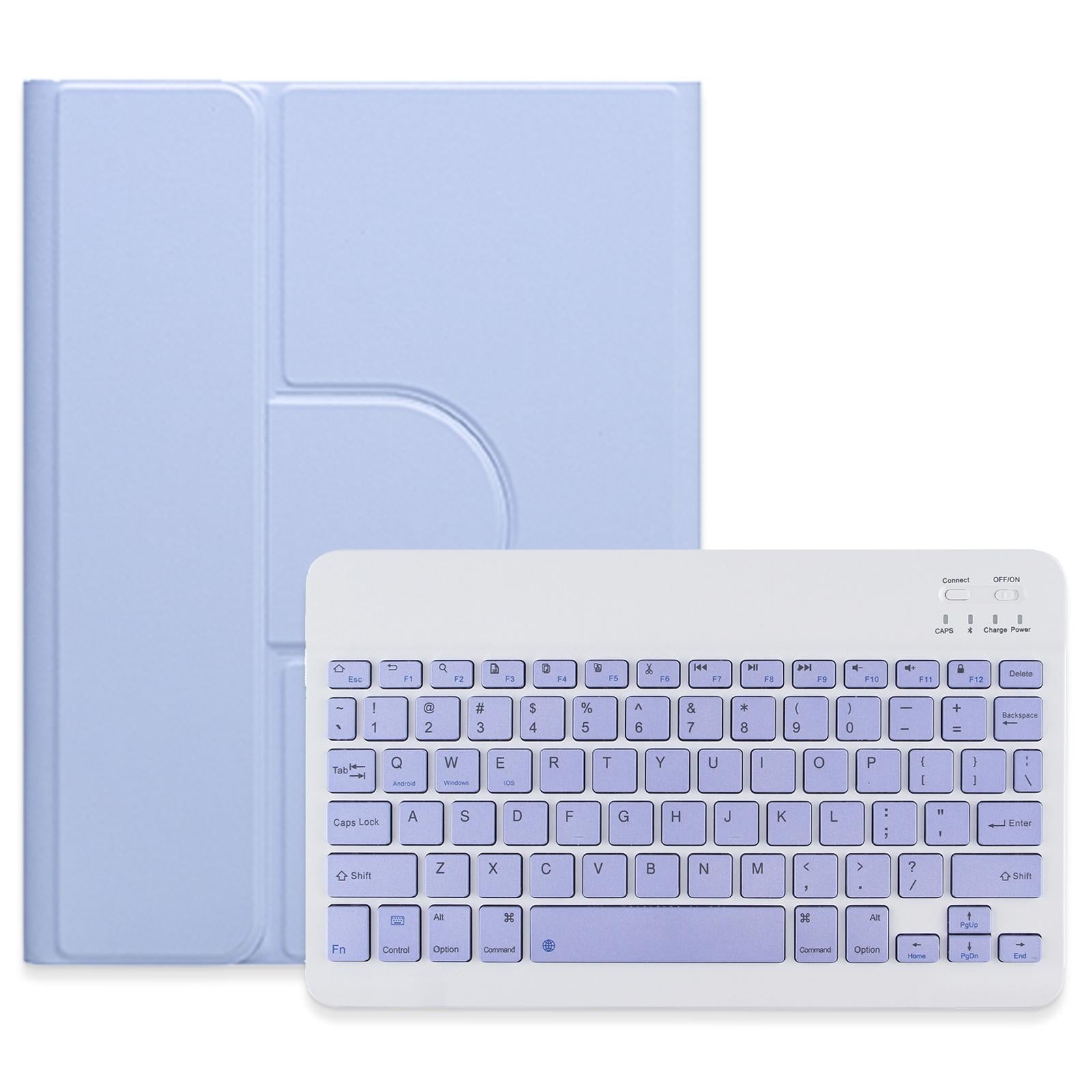 V562-E105040500ADE-202508290320-00 360 Degree Rotatable Bluetooth Keyboard Leather Case - Square Button - Sky Blue - For Ipad 10Th Gen 10.9 2022 - Image 1