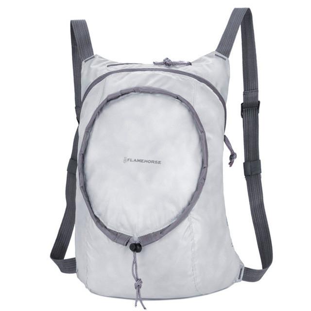 V562-E1055755910DBT-202508282241-00 Waterproof Nylon Collapsible Backpack Lightweight Travel Bag For Women And Men - White - Image 1